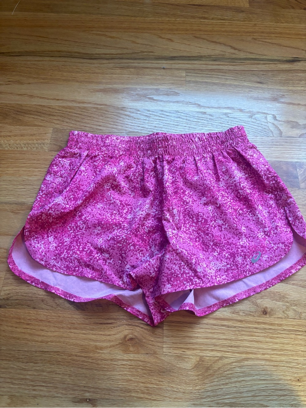 Asics Pink Patterned Women's Athletic Shorts